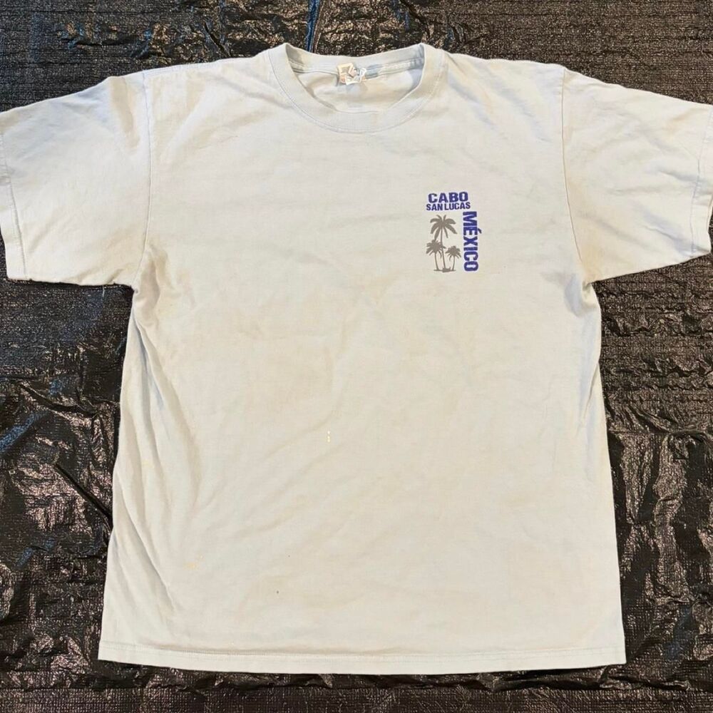 Unbranded Men's White and Blue T-shirt